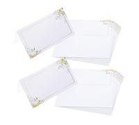 SAFIGLE 100pcs Floral Wedding Place Cards Paper Tent Table Name Cards for Reception Shower Party Seating Decor with Elegant Flower Design and Tear-Resistant