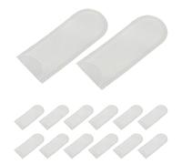 SAFIGLE 100pcs Plastic Makeup Brush Protector Sleeves Reusable Cosmetic Brush Storage Bags with Quick Access for Travel and Party Use
