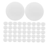 SAFIGLE 100pcs Powder Pad Sponges - Loose Powder Puff Round Pads Refill - Women Makeup Beauty Eye Face Foundation Cosmetics Liners for Dry and Wet