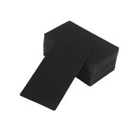 SAFIGLE 100pcs Retro Kraft Paper Memo Cards DIY Blank Greeting Message Cards Double-Sided Black Notecards for Handwritten Words Wedding Favors Scrapbook Tags Notes