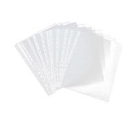 SAFIGLE 100pcs Sheet Protectors PVC Loose Leaf 11 Hole Acid Free Environmentally Friendly Material for Office Use Convenient Transportation and File Organisation