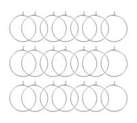 SAFIGLE 100pcs Stainless Steel Earrings Wire Hoops for Jewelry Making, Stable and Easy Pairing, Silver Beading Hoops for Crafting and DIY Earring Projects