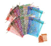 SAFIGLE 100pcs Star Moon Candy Bags Small Organza Bags Sheer Mesh Bags for Wedding Favor Treat Goodies