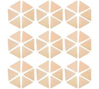 SAFIGLE 100pcs Unfinished Wood Triangle Slices with Hole 60mm Small Wooden Cutouts for DIY Crafts Hanging Ornaments Painting Craft Supplies