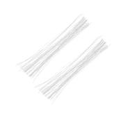 SAFIGLE 100pcs White Floral Wire Stems Gauge Flexible Iron Core for DIY Flower Arranging Bouquet Wrapping and Crafting Florist Wire Picks for Handmade Artistic Creations
