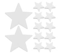 SAFIGLE 100pcs White Unfinished Wooden Star Cutouts for Independence Day Decorations, Rustic Natural Wood Craft Supplies DIY Blank Surface for 4th of July Decorating Trees
