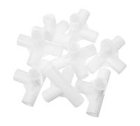 SAFIGLE 10pcs 16mm Four-Way Plastic Closet Rod Connector Joints White, DIY Shelf Pipe Couplers for Fabric Wardrobe Shoe Rack, Storage Cube Organizers for Home Cabinet Assembly