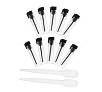 SAFIGLE 10pcs 1ml Glass Perfume Sample Bottles Liquid Sample Vials Leak-proof Refillable Travel Serum Bottles for Aromatherapy Makeup