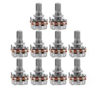 SAFIGLE 10pcs A250k Guitar Tone and Volume Potentiometers with 15mm Short Shaft, Audio Taper Control Knobs for Electric Guitar and Bass Replacement Hardware