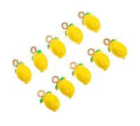 SAFIGLE 10pcs Alloy Lemon Pendants for Jewelry Making Realistic Fruit Charms for DIY Necklace Keychain and Pendant Crafting Cute Citrus Accessories for Creative Projects