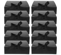 SAFIGLE 10Pcs Black Wrapping Boxes with Flip Lid Sturdy Kraft Paper Boxes for Birthdays Christmas Anniversaries and Special Occasions for Storing Candy Jewelry