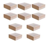 SAFIGLE 10pcs Blank Matches Storage Boxes with Sl ubic Design, Paper and Plastic Material, Practical for Camping Fire and Easy Labeling, for Birthday Party and Bridal Shower Favors