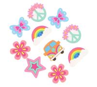 SAFIGLE 10pcs Cartoon Bookmark Dog Stuffed Animals Bulk Mini Bunny Horse Plushies for Rattle Jellyfish Smiling Critters Keychain Squishy