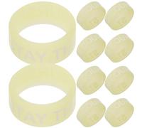 SAFIGLE 10pcs Dark Drum Stick Silicone Luminous Ring for Drumstick Ends Practice Accessories for Boys and Girls and Beginners