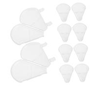 SAFIGLE 10Pcs Dustproof Protector Caps for Fan Shape Brushes Easy to Clean Durable Storage for Home Use