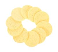 SAFIGLE 10pcs Face Cleaning Tools Makeup Remover Pads Skin Scrubber Sponges Yellow Cellulose Sponge for Travel on The Go Facial Cleansing