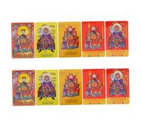 SAFIGLE 10pcs Feng Shui Amulet Cards Pvc Material Unique 2025 Design Vivid Colors Prosperity and Protection New Year Blessings for Collecting and Gifting