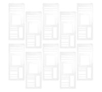 SAFIGLE 10pcs Flexible Acrylic Planner Stencils Set for DIY Layout Tools, Reusable Calendar Crafting Supplies with Drawing Templates for Journaling, Habit Tracking, and Daily Planning