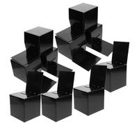 SAFIGLE 10pcs Foldable Cardboard Suggestion Box with Slot Black | Portable Setup Point with Blank Exterior, Sl esign, Easy to Carry for Event Organizers