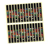 SAFIGLE 10pcs Fretboard Labels Stickers for Guitar Easy Install Remove Fret Decals Black Fingerboard Map for Acoustic Electric Guitar for Learning Mastering Notes