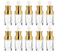 SAFIGLE 10pcs Glass Dropper Bottles Refillable Essential Oil Containers for Aromatherapy Crafting Scientific Use Durable Accurate Liquid Measurement