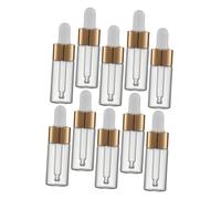 SAFIGLE 10pcs Glass Essential Oil Dropper Bottles Leakproof Refillable Sample Containers for Travel Aromatherapy