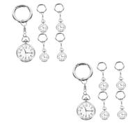 SAFIGLE 10pcs Glowing Watch Brooch Elegant Pocket Watch for Women Nurse Doctor Key Ring Multi-Function Timepiece for Daily Use