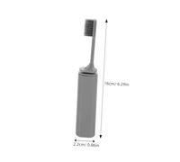 SAFIGLE 10Pcs Gray Folding Travel Toothbrush with Soft Bristles Portable The Go Toothbrush for Camping Business Trips School Use