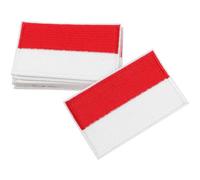 SAFIGLE 10pcs Indonesian Embroidered Flag Patches Sew-on Polyester Appliques 3x2in for Uniforms and Bags Authentic Indonesian Design for Patch Collectors and Accessories Collections