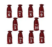 SAFIGLE 10Pcs Jute Wine Bags Set with Drawstring Durable Reusable Burlap Pouches for Wine Bottles Creative Storage and Packaging Suitable for Parties