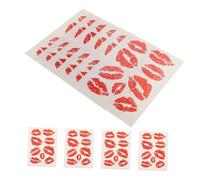 SAFIGLE 10pcs Lipstick Mark Temporary Face Tattoo Stickers for Kiss Stickers for Birthday Party Decorations Gentle Skin Easy Application Versatile Use for Various Occasions
