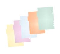 SAFIGLE 10pcs Plastic Binder Dividers Tabs Multicolor Index Labels for Office School Home Organization PP Material