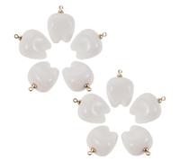 SAFIGLE 10pcs Resin Tooth Charms Pendant Lightweight Medical Teeth Dangle for DIY Earrings Bracelet Necklace Jewelry Making Craft Accessories Gift for Dentist
