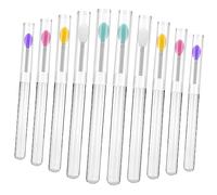 SAFIGLE 10Pcs Silicone Lip Applicators with Lids Reusable Makeup Brushes for Lip Gloss Lip Balm and Eye Shadow Portable Lip Brush for Home Office and Travel