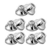 SAFIGLE 10pcs Silver Plastic Urinal Decorative Cover for Restroom Pipe with Refined Finish and Stylish Elegance, Wear-Resistant Manual Flush Valve Cap for Busy Restrooms and Bathroom
