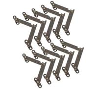 SAFIGLE 10pcs Small Box Lid Support Hinges with Screws Metal Folding Flat Hinges for Wooden Boxes Smooth Operation with Invisible Security for DIY and Crafting Projects