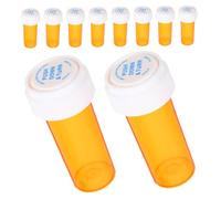 SAFIGLE 10pcs Small Pill Organizer Travel Case Portable Refillable Pill Dispenser for Medication Vitamins Supplements Compact Plastic Holder for Purse and Airplane Travel
