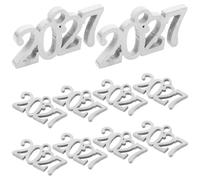 SAFIGLE 10pcs Stainless Steel 2027 Charms with Smooth Edges and Metallic Luster, Easy to Use and Stackable Number Pendants for Graduation Cap Tassels, Earrings, Keychains, and Craft