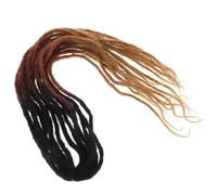SAFIGLE 10pcs Synthetic Dreadlocks Hair Extensions Crochet Braids Wigs Colorful Cross Braided Hairpieces for Women Hip-hop Style Reggae Look