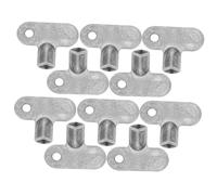 SAFIGLE 10pcs Zinc Alloy Radiator Valve Keys with Pre-drilled Hole for Easy Storage Water and Gas Radiator Bleed Keys to Heating Efficiency and Prevent Noise in Plumbing