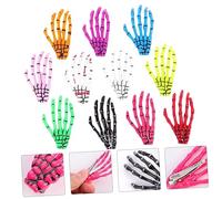 SAFIGLE 11pcs Luminous Skeleton Hand Hair Clips for Women Halloween Bone Shape Bobby Pins Fashionable Ghost Claws Hair Accessories Unique Design for Parties and Celebrations