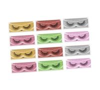 SAFIGLE 12 Pairs False Eyelashes Fiber Lashes for Makeup Dense and Voluminous Eyelashes Extension Tool for Eye Beauty