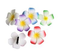 SAFIGLE 12 Pcs Hawaiian Plumeria Flower Hairpins Mixed Color Clips Tropical Beach Wedding Party Accessories for Women Luau Decoration