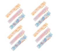 SAFIGLE 12 Pcs Vintage Acetate Hair Clips Retro Marble Pattern Barrettes for Women Lightweight Secure Grip for Party Styling Includes Yellow Sky Blue Light Purple