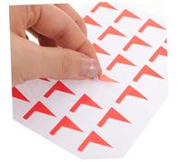 SAFIGLE 12 Sheets Self-Adhesive Map Flag Stickers for Outdoor Marking DIY Sticky Label with Red Small Flags Practical Removable Decorative Labels for Planning and Organization