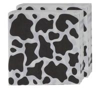 SAFIGLE 120pcs Disposable Cow Print Napkins with High Absorbency and Strength, Decorative Paper Napkins for Birthday Party and Kitchen Dinner Party, Farmhouse Animal Print Design