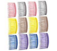 SAFIGLE 12pcs 8cm Matte Side Hair Combs for Women 16-tooth Plastic Styling Combs for Home Hairdressing for Creative Updos and Hair Accessories