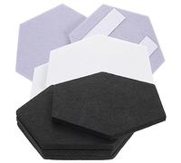 SAFIGLE 12pcs Acoustical Wall Panels Hexagon Sound Absorption Mat Ktv Dumboard Soundproofing Board Reduce Echoes