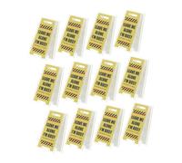 SAFIGLE 12pcs Acrylic Mini Office Note Clips Funny Desk Sign Holders for Manager and Coworkers Scratch-Resistant Leave Me Alone Warning Signs Compact Desktop Accessories for Home and