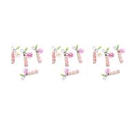 SAFIGLE 12pcs Cute Daisy Flower Keychains Resin Keyring Ribbon Daisy Pattern Bag Pendant for Fashion Accessories Key Holder and Attractive Decoration Random Color